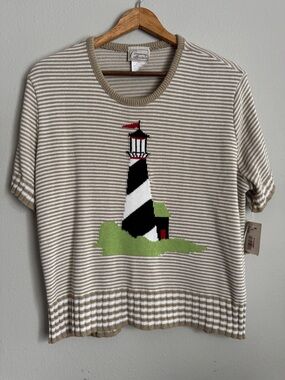 Vtg Company Collection Nautical Lighthouse Sweater